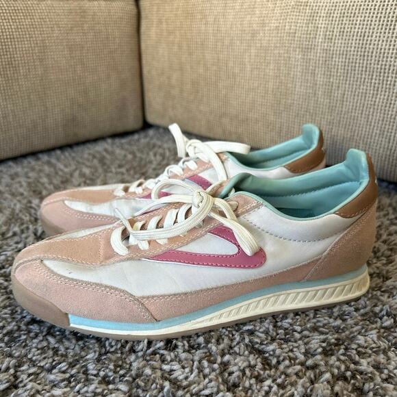 Women’s Tretorn x Free People Blush Blue Retro Sneakers Size 7 - Picture 7 of 9